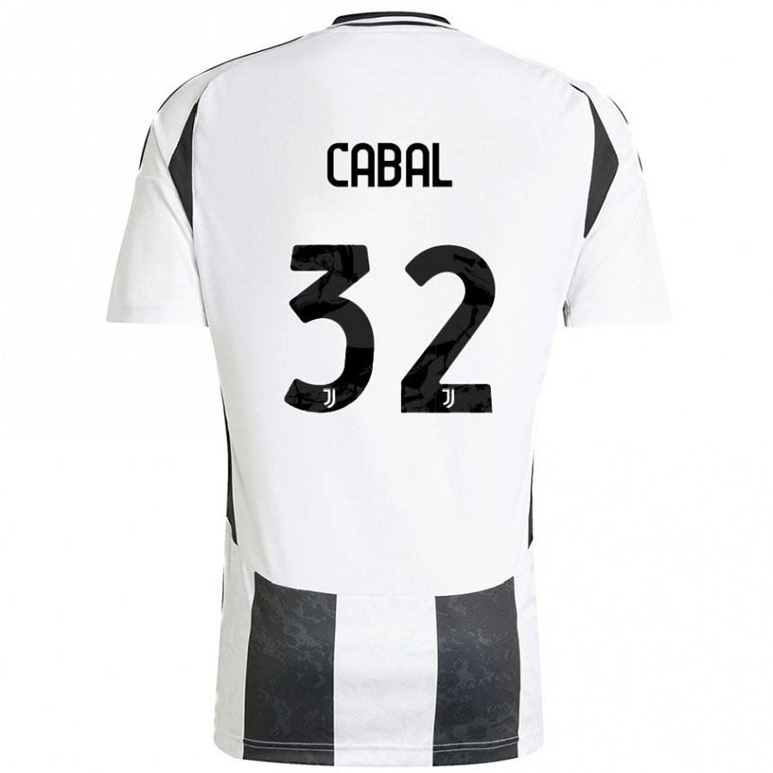 Hombre Fútbol Camiseta Juan Cabal #32 Blanco Negro 1ª Equipación 2024/25 México