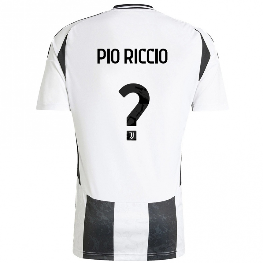 Hombre Fútbol Camiseta Alessandro Pio Riccio #0 Blanco Negro 1ª Equipación 2024/25 México