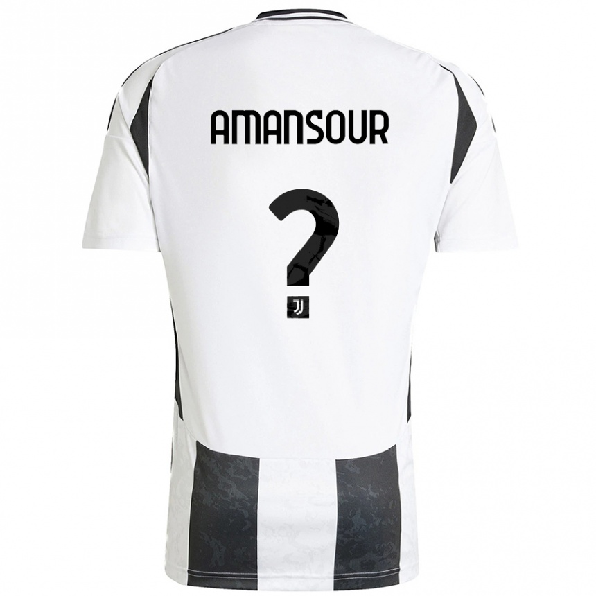 Hombre Fútbol Camiseta Adam Amansour #0 Blanco Negro 1ª Equipación 2024/25 México