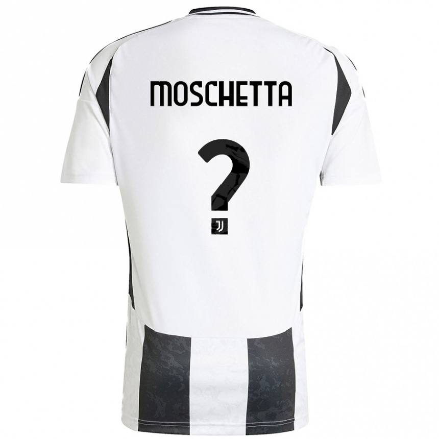 Hombre Fútbol Camiseta Lorenzo Moschetta #0 Blanco Negro 1ª Equipación 2024/25 México