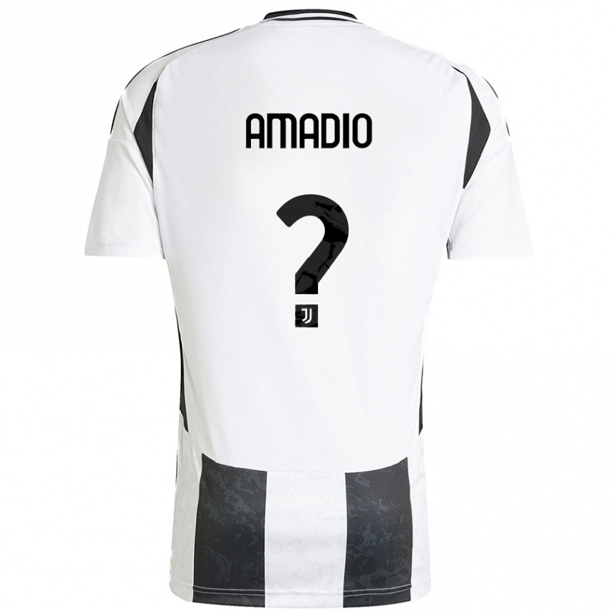 Hombre Fútbol Camiseta Alex Amadio #0 Blanco Negro 1ª Equipación 2024/25 México