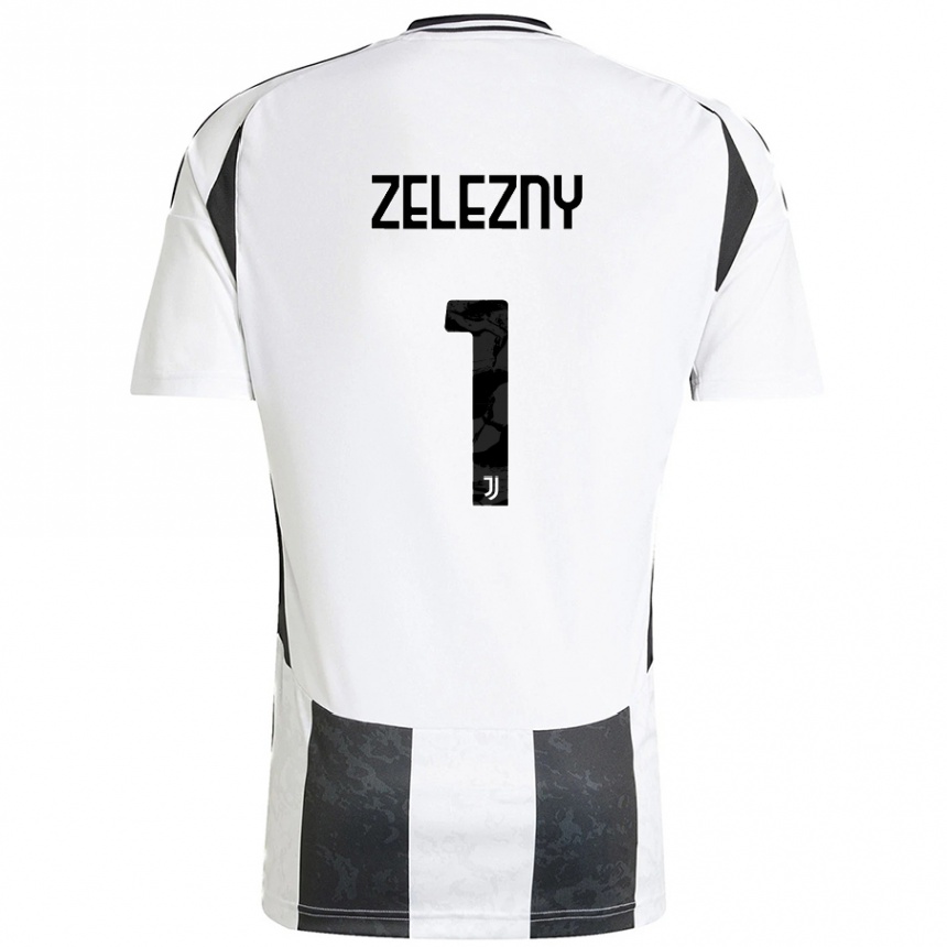 Hombre Fútbol Camiseta Radoslaw Zelezny #1 Blanco Negro 1ª Equipación 2024/25 México