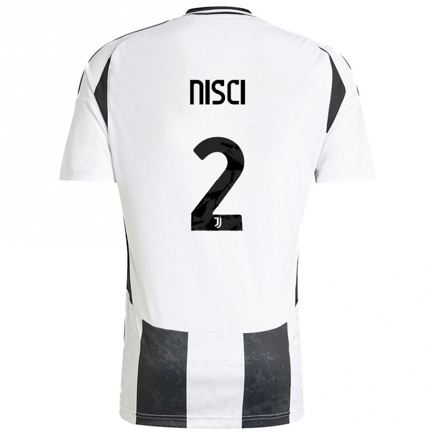 Hombre Fútbol Camiseta Alessandro Nisci #2 Blanco Negro 1ª Equipación 2024/25 México