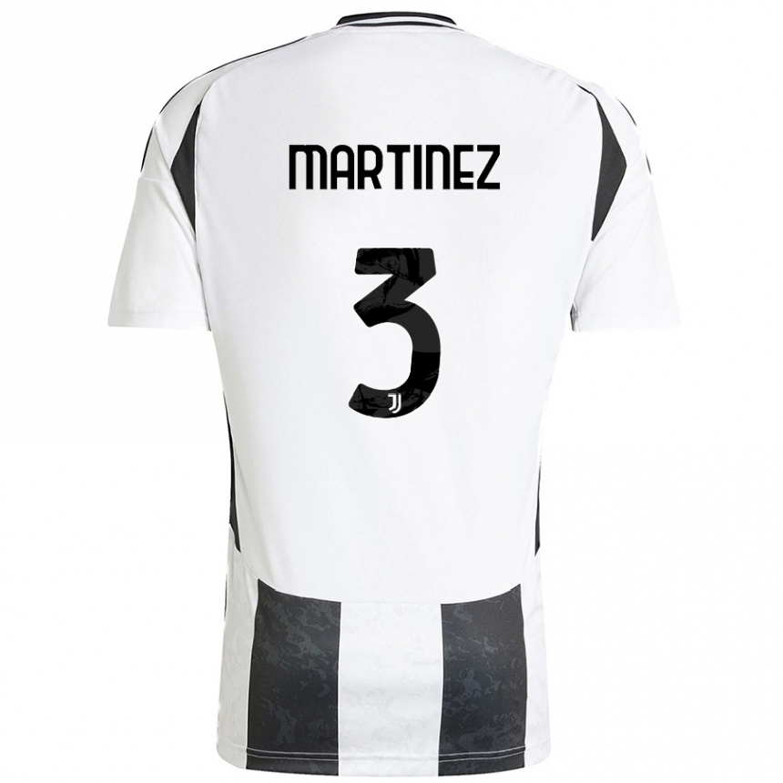 Hombre Fútbol Camiseta Bruno Martinez #3 Blanco Negro 1ª Equipación 2024/25 México