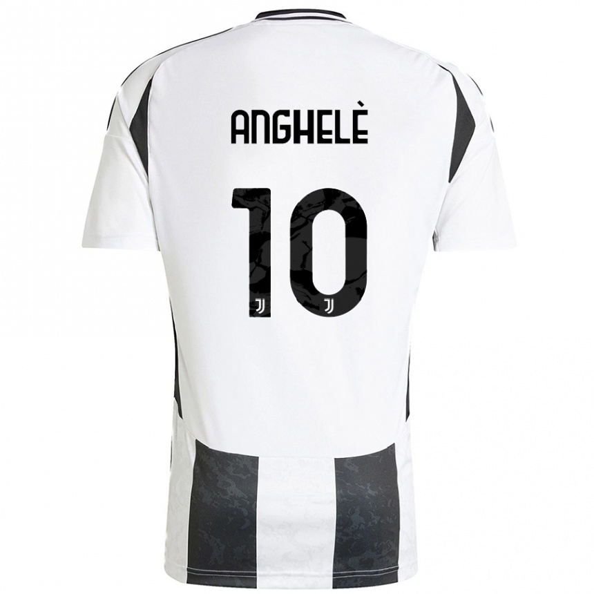 Hombre Fútbol Camiseta Lorenzo Anghelè #10 Blanco Negro 1ª Equipación 2024/25 México