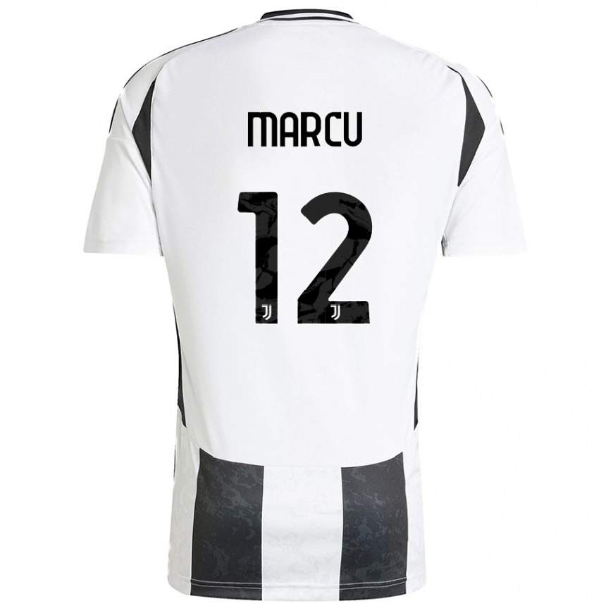 Hombre Fútbol Camiseta Alessio Marcu #12 Blanco Negro 1ª Equipación 2024/25 México