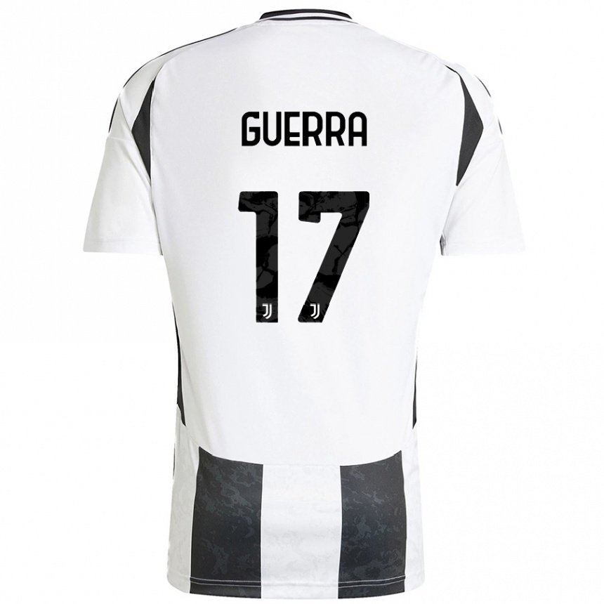 Hombre Fútbol Camiseta Simone Guerra #17 Blanco Negro 1ª Equipación 2024/25 México