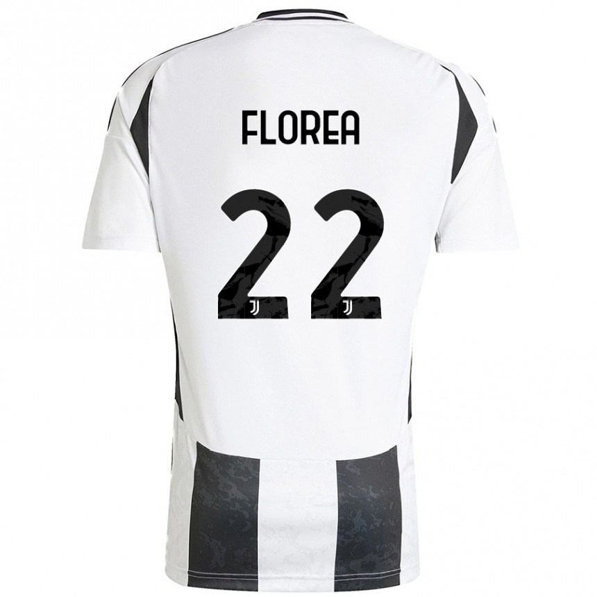 Hombre Fútbol Camiseta Andrei Florea #22 Blanco Negro 1ª Equipación 2024/25 México