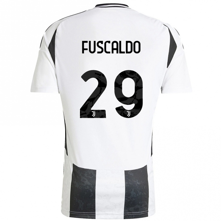 Hombre Fútbol Camiseta Matteo Fuscaldo #29 Blanco Negro 1ª Equipación 2024/25 México