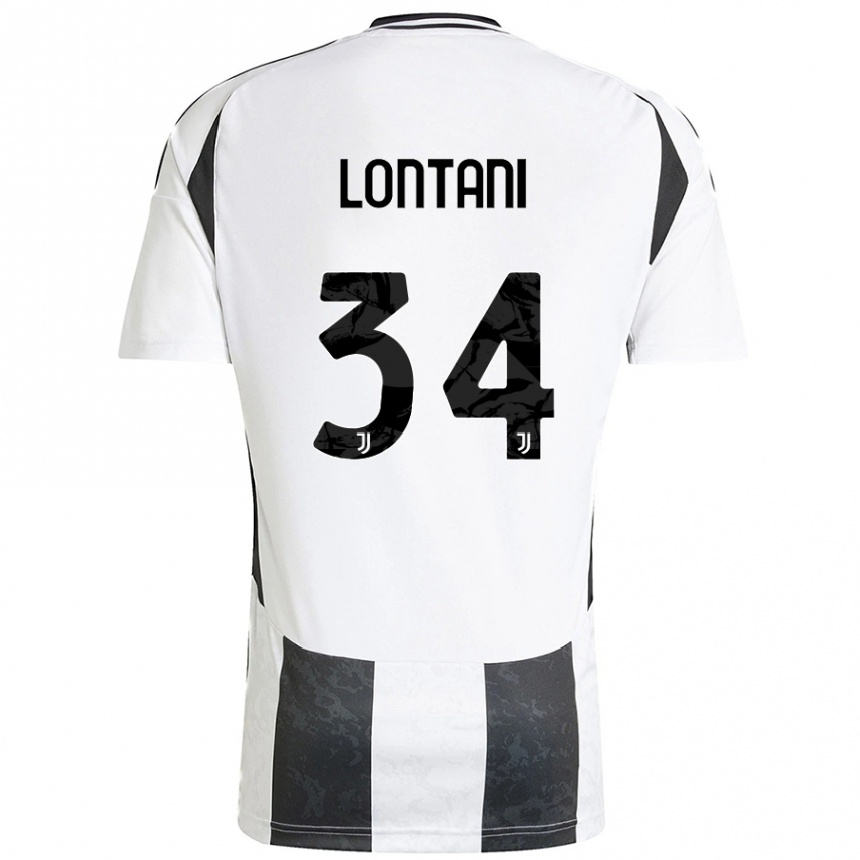 Hombre Fútbol Camiseta Matteo Lontani #34 Blanco Negro 1ª Equipación 2024/25 México