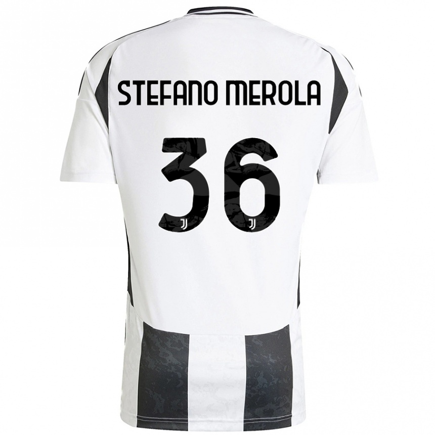 Hombre Fútbol Camiseta Antonio Stefano Merola #36 Blanco Negro 1ª Equipación 2024/25 México