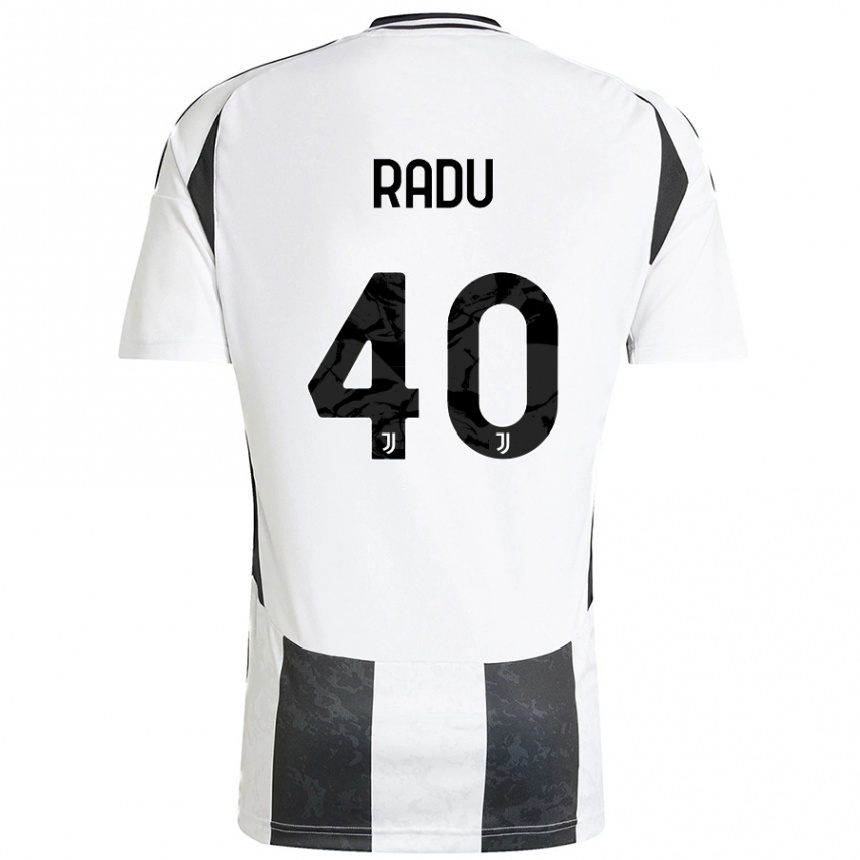 Hombre Fútbol Camiseta Riccardo Radu #40 Blanco Negro 1ª Equipación 2024/25 México