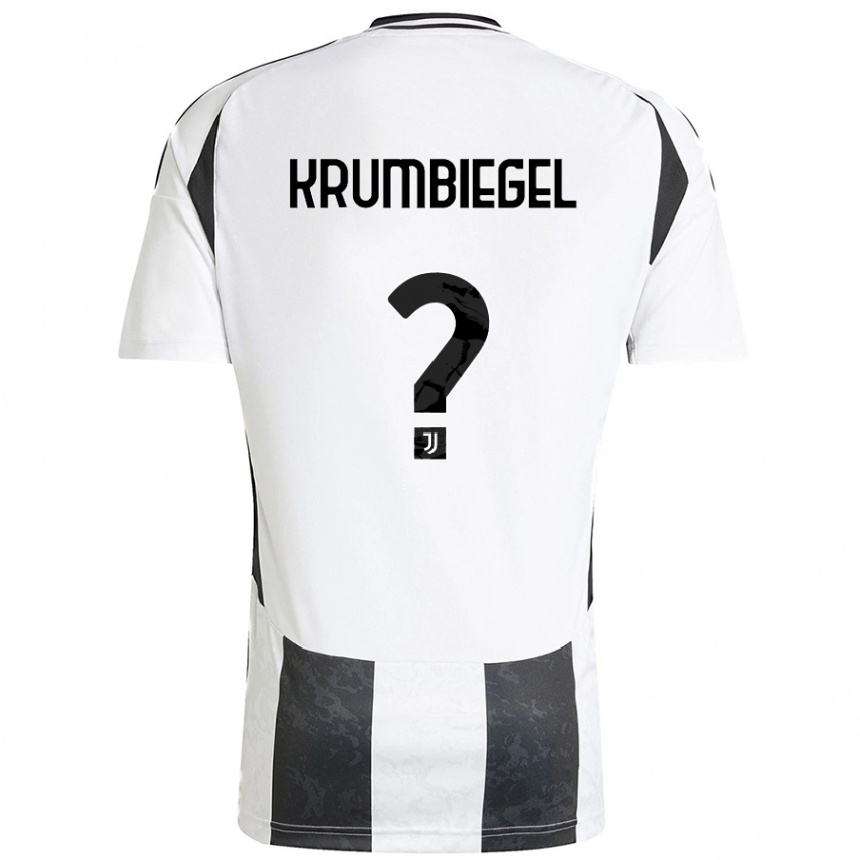 Hombre Fútbol Camiseta Paulina Krumbiegel #0 Blanco Negro 1ª Equipación 2024/25 México