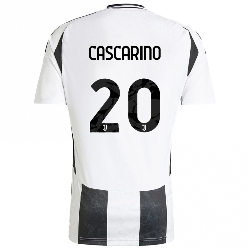 Hombre Fútbol Camiseta Estelle Cascarino #20 Blanco Negro 1ª Equipación 2024/25 México