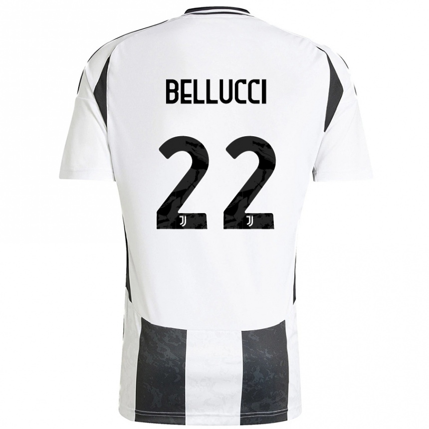 Hombre Fútbol Camiseta Melissa Bellucci #22 Blanco Negro 1ª Equipación 2024/25 México