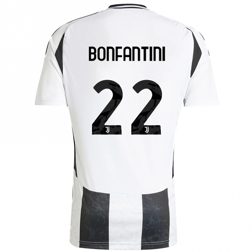 Hombre Fútbol Camiseta Agnese Bonfantini #22 Blanco Negro 1ª Equipación 2024/25 México