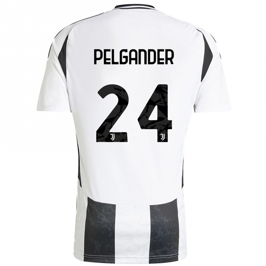 Hombre Fútbol Camiseta Elsa Pelgander #24 Blanco Negro 1ª Equipación 2024/25 México