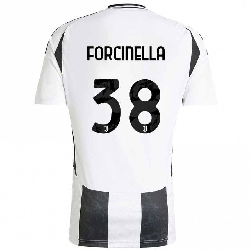 Hombre Fútbol Camiseta Camilla Forcinella #38 Blanco Negro 1ª Equipación 2024/25 México