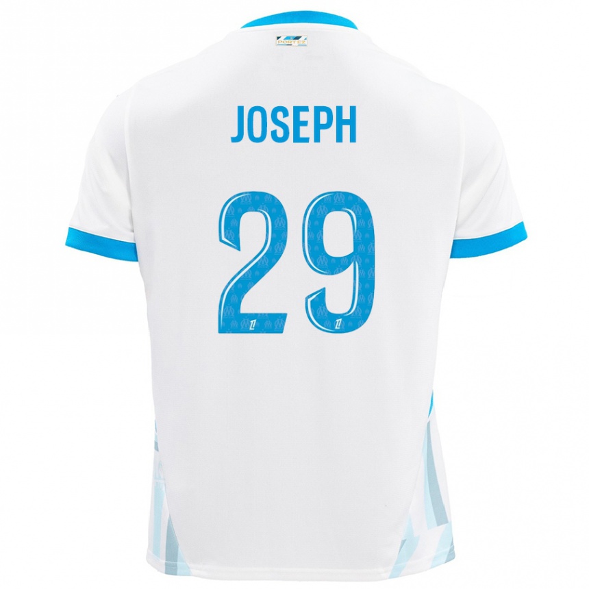 Hombre Fútbol Camiseta Darlina Joseph #29 Blanco Azul Cielo 1ª Equipación 2024/25 México