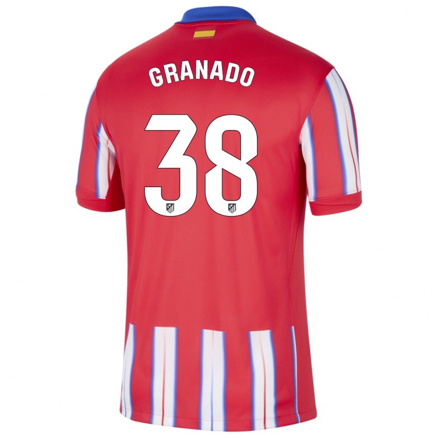 Hombre Fútbol Camiseta Adrian Granado #38 Rojo Blanco Azul 1ª Equipación 2024/25 México