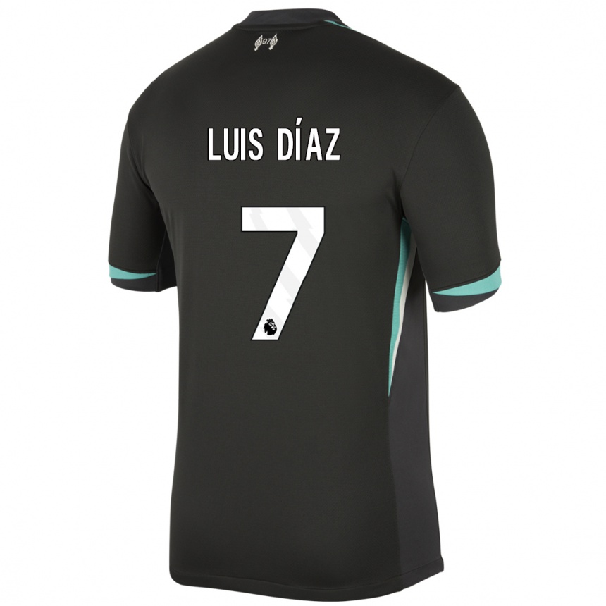 Hombre Fútbol Camiseta Luis Diaz #7 Negro Antracita Blanco 2ª Equipación 2024/25 México