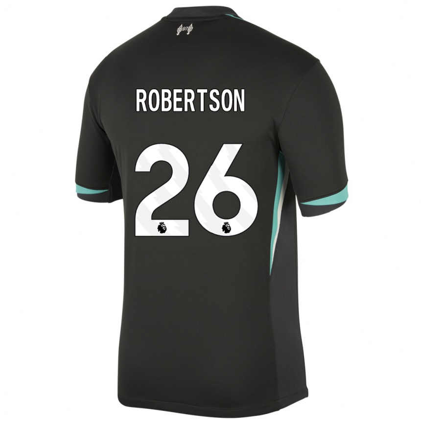 Hombre Fútbol Camiseta Andrew Robertson #26 Negro Antracita Blanco 2ª Equipación 2024/25 México