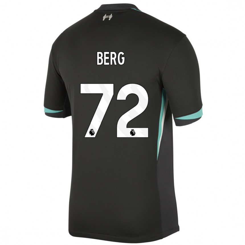 Hombre Fútbol Camiseta Sepp Van Den Berg #72 Negro Antracita Blanco 2ª Equipación 2024/25 México