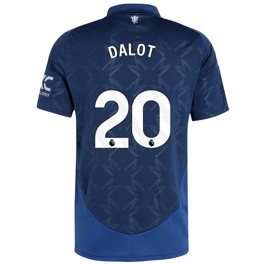 Hombre Fútbol Camiseta Diogo Dalot #20 Índigo 2ª Equipación 2024/25 México