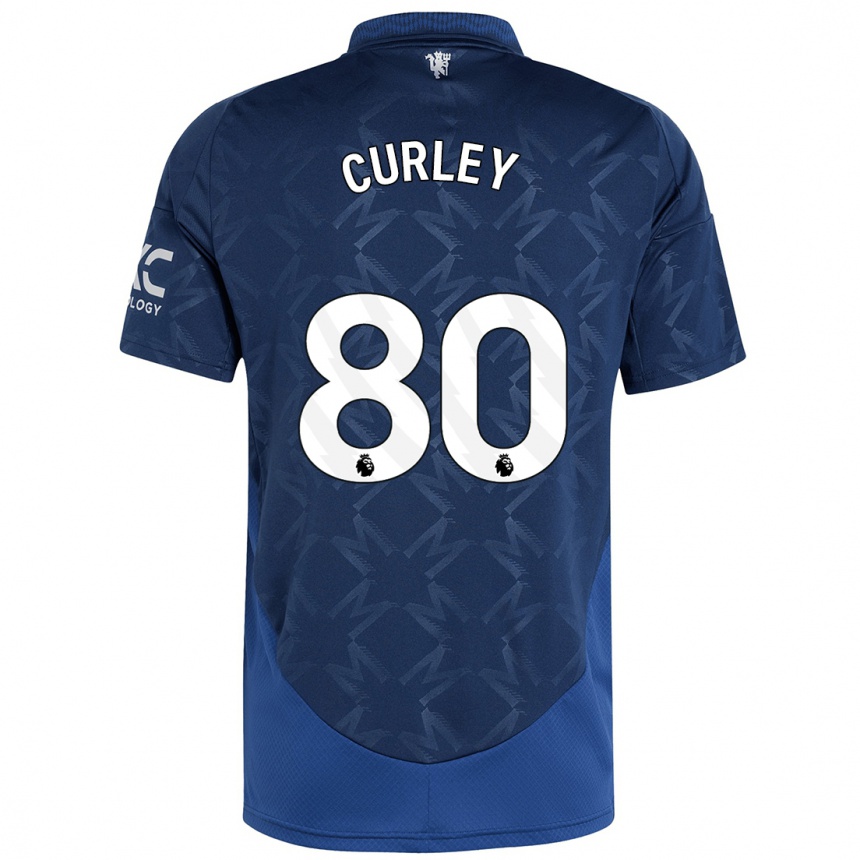 Hombre Fútbol Camiseta Ruben Curley #80 Índigo 2ª Equipación 2024/25 México