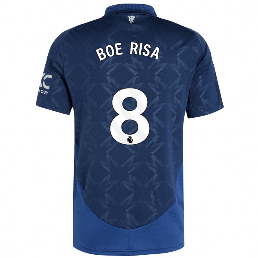 Hombre Fútbol Camiseta Vilde Boe Risa #8 Índigo 2ª Equipación 2024/25 México