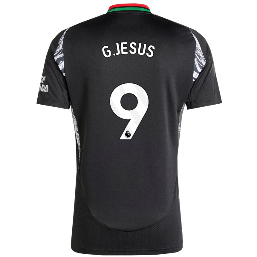 Hombre Fútbol Camiseta Gabriel Jesus #9 Negro 2ª Equipación 2024/25 México