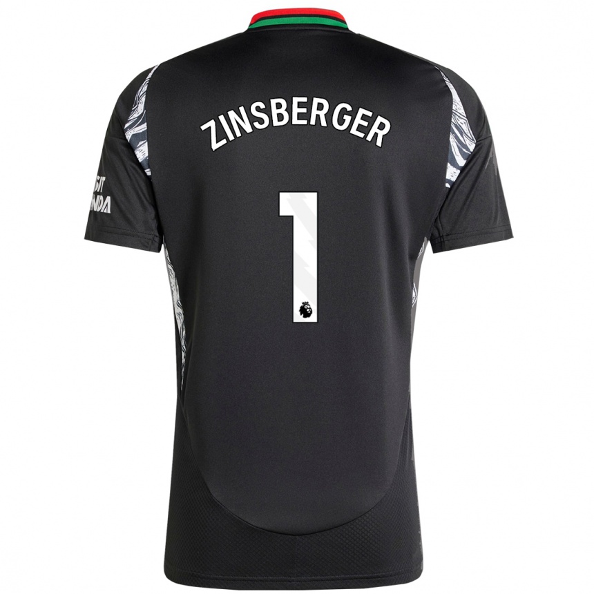 Hombre Fútbol Camiseta Manuela Zinsberger #1 Negro 2ª Equipación 2024/25 México