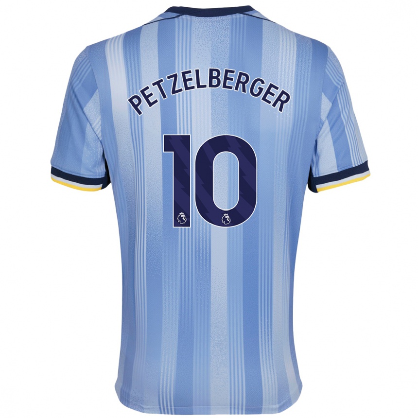 Hombre Fútbol Camiseta Ramona Petzelberger #10 Azul Claro 2ª Equipación 2024/25 México