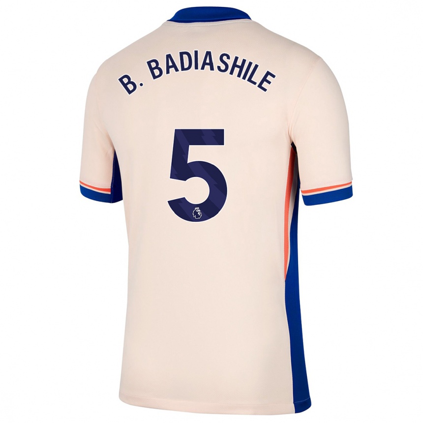 Hombre Fútbol Camiseta Benoît Badiashile #5 Beige Claro 2ª Equipación 2024/25 México