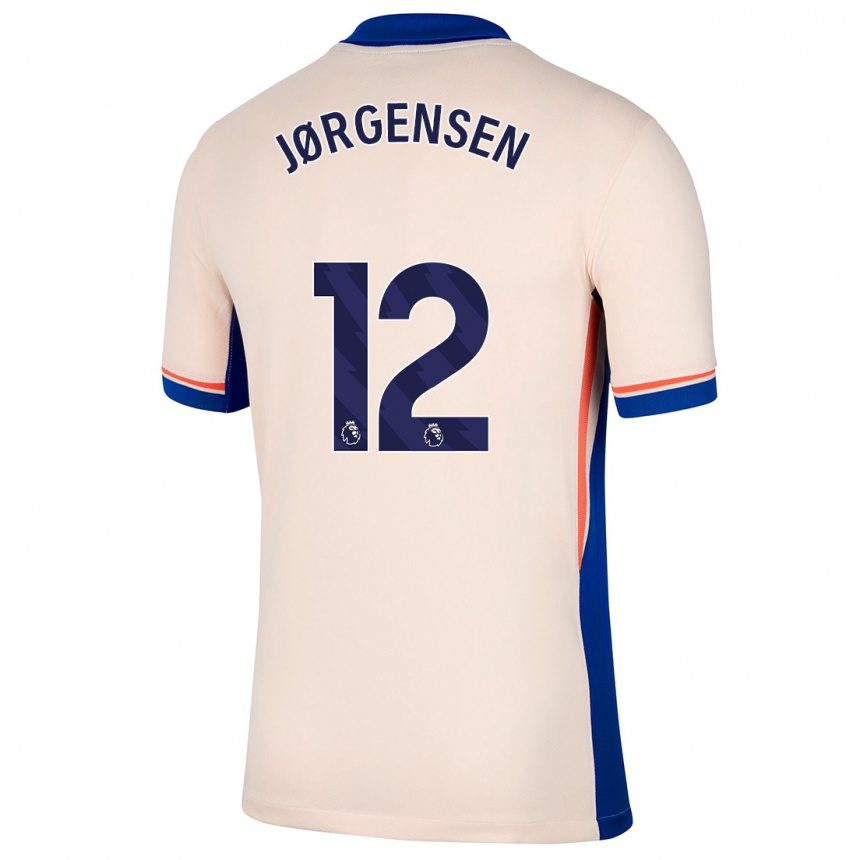 Hombre Fútbol Camiseta Filip Jørgensen #12 Beige Claro 2ª Equipación 2024/25 México