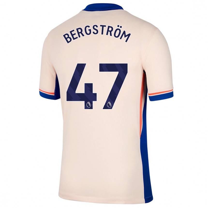 Hombre Fútbol Camiseta Lucas Bergström #47 Beige Claro 2ª Equipación 2024/25 México