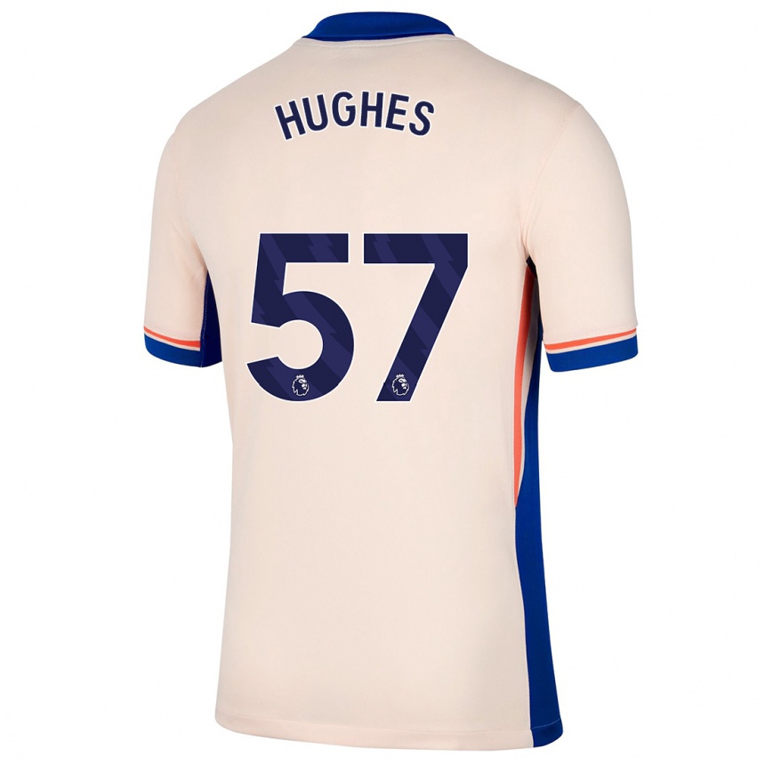 Hombre Fútbol Camiseta Brodi Hughes #57 Beige Claro 2ª Equipación 2024/25 México