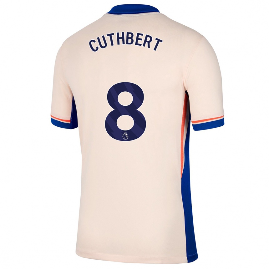 Hombre Fútbol Camiseta Erin Cuthbert #8 Beige Claro 2ª Equipación 2024/25 México