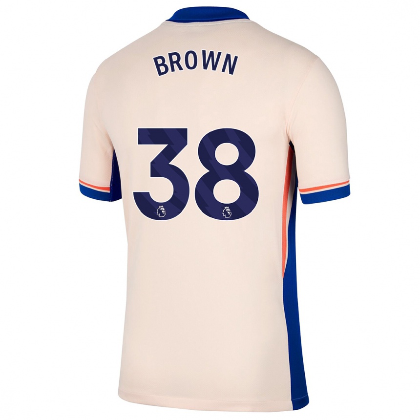 Hombre Fútbol Camiseta Cerys Brown #38 Beige Claro 2ª Equipación 2024/25 México