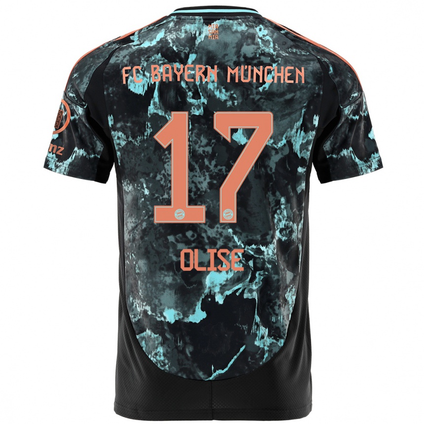 Hombre Fútbol Camiseta Michael Olise #17 Negro 2ª Equipación 2024/25 México