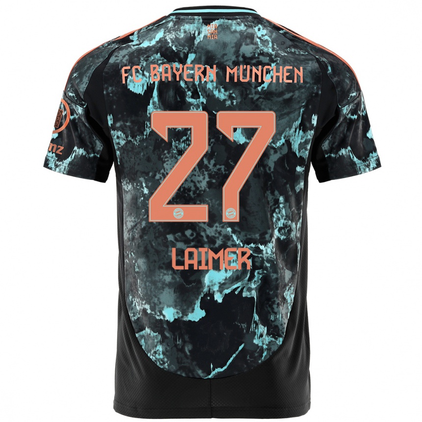 Hombre Fútbol Camiseta Konrad Laimer #27 Negro 2ª Equipación 2024/25 México