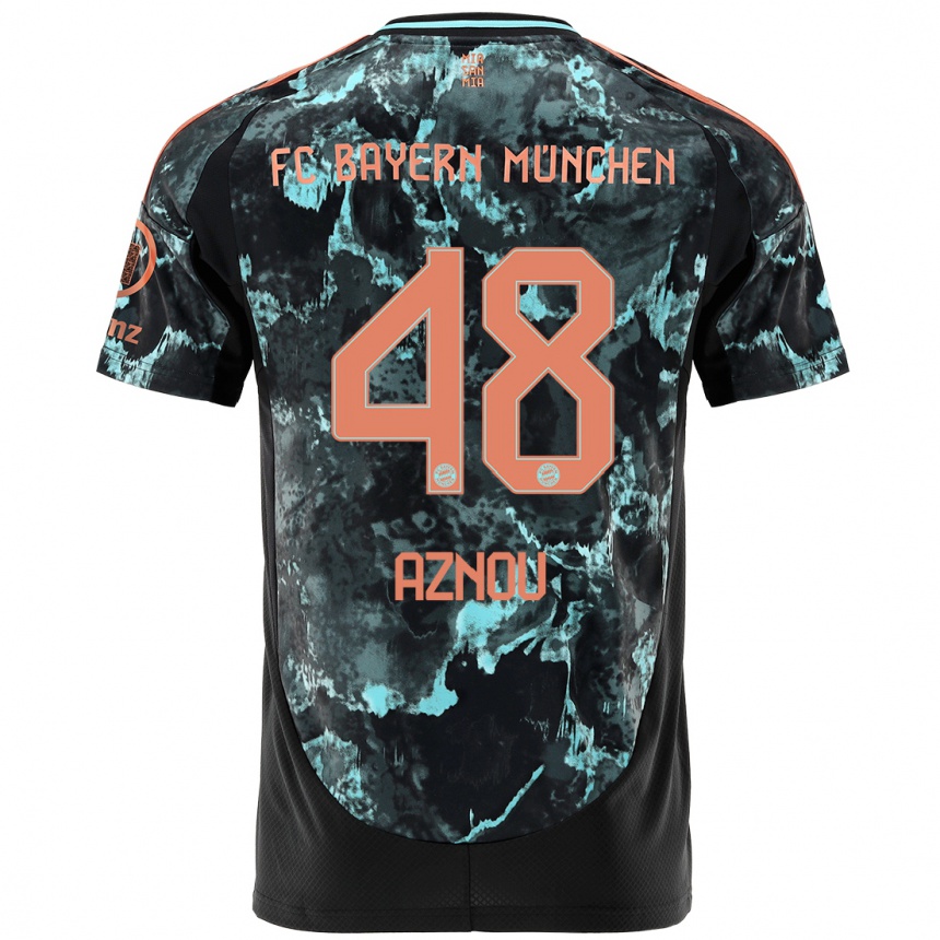 Hombre Fútbol Camiseta Adam Aznou #48 Negro 2ª Equipación 2024/25 México