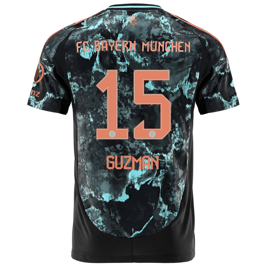 Hombre Fútbol Camiseta Ana María Guzmán #15 Negro 2ª Equipación 2024/25 México