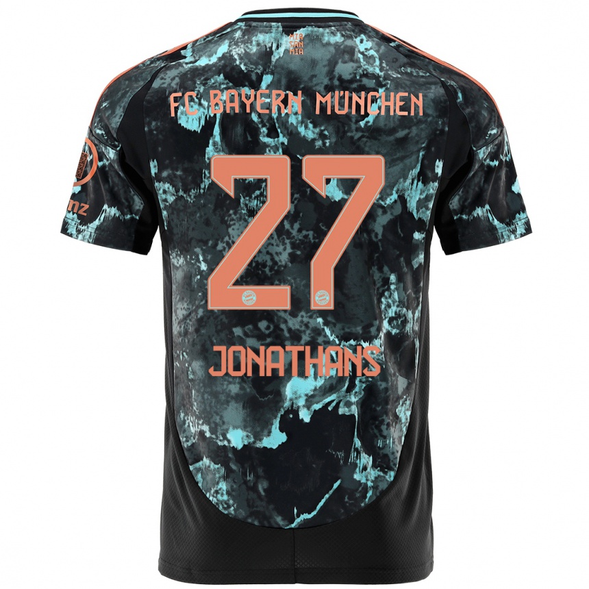 Hombre Fútbol Camiseta David Jonathans #27 Negro 2ª Equipación 2024/25 México