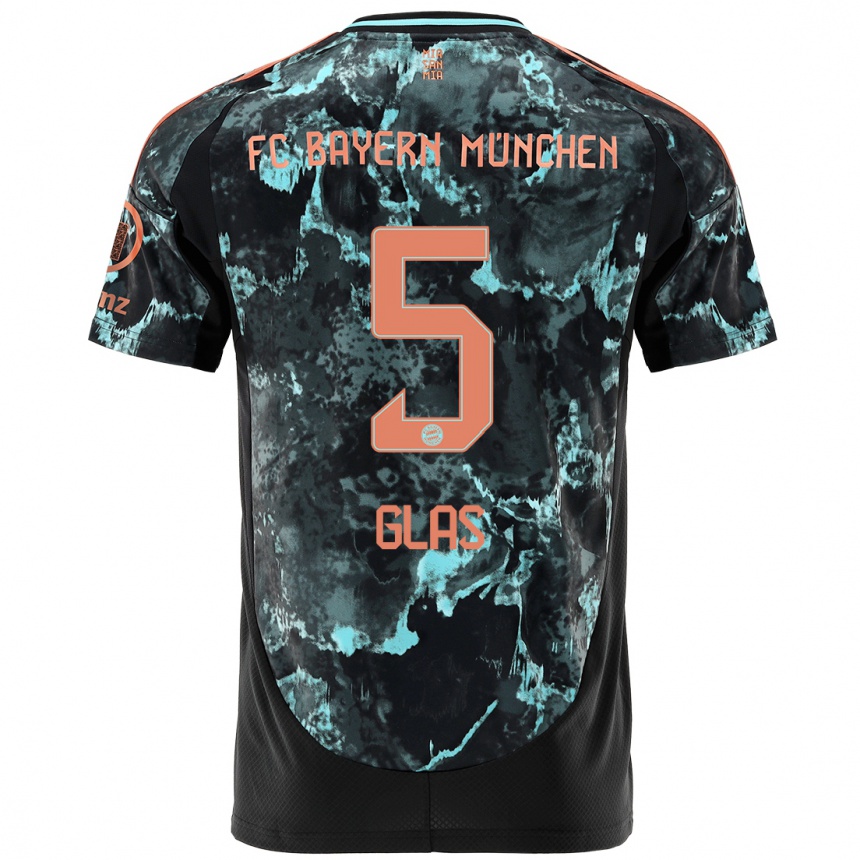 Hombre Fútbol Camiseta Hanna Glas #5 Negro 2ª Equipación 2024/25 México