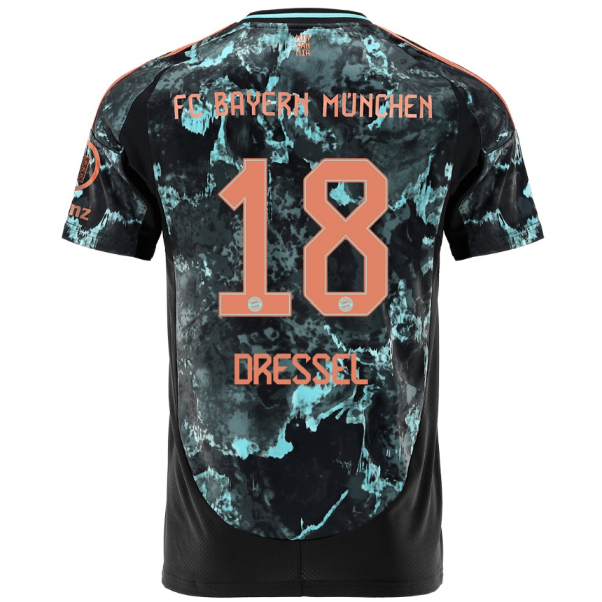 Hombre Fútbol Camiseta Timon Dressel #18 Negro 2ª Equipación 2024/25 México