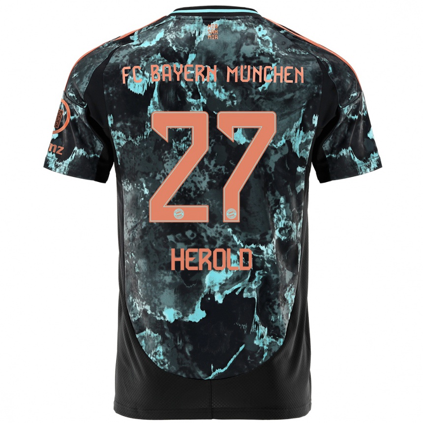 Hombre Fútbol Camiseta David Herold #27 Negro 2ª Equipación 2024/25 México