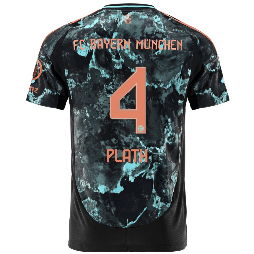 Hombre Fútbol Camiseta Max Plath #4 Negro 2ª Equipación 2024/25 México