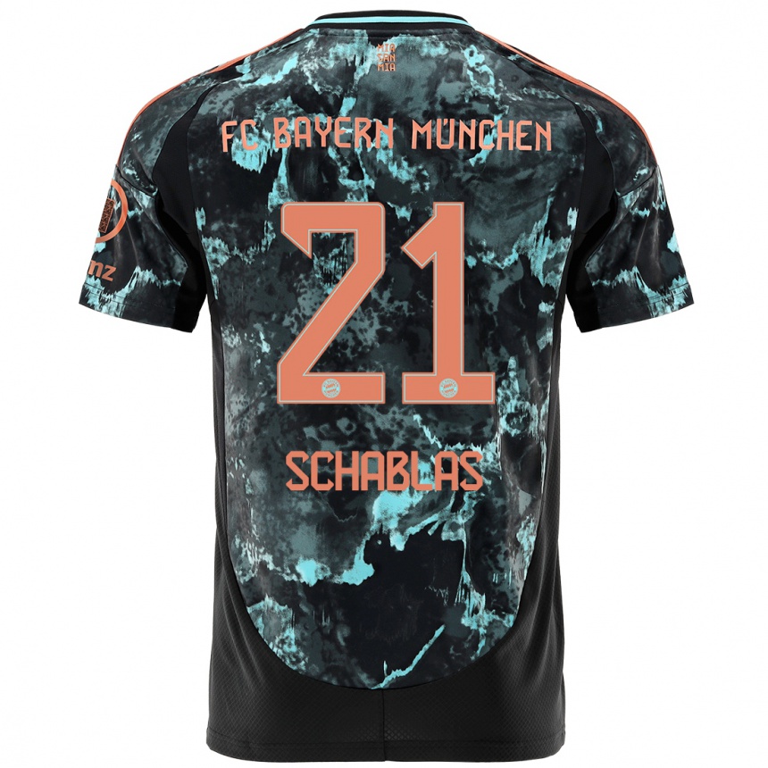 Hombre Fútbol Camiseta Matteo Schablas #21 Negro 2ª Equipación 2024/25 México