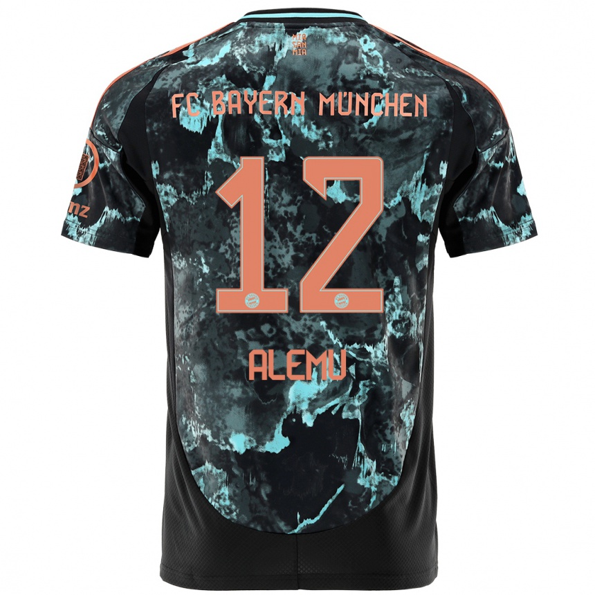 Hombre Fútbol Camiseta Liul Alemu #12 Negro 2ª Equipación 2024/25 México